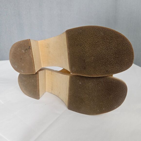 Sweedish Hasbeens Wooden platform Sandals Mules Sz 39 8.5 - Picture 7 of 11